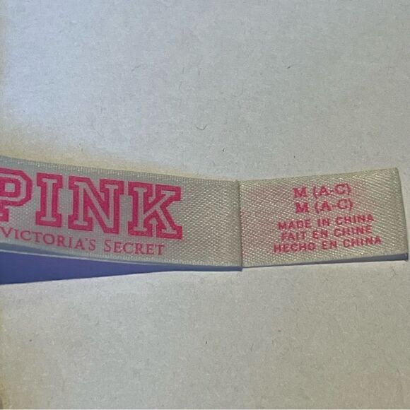 PINK Racerback Lace Bra Dark Burgundy Push Up Size M(A-C) - Picture 7 of 8